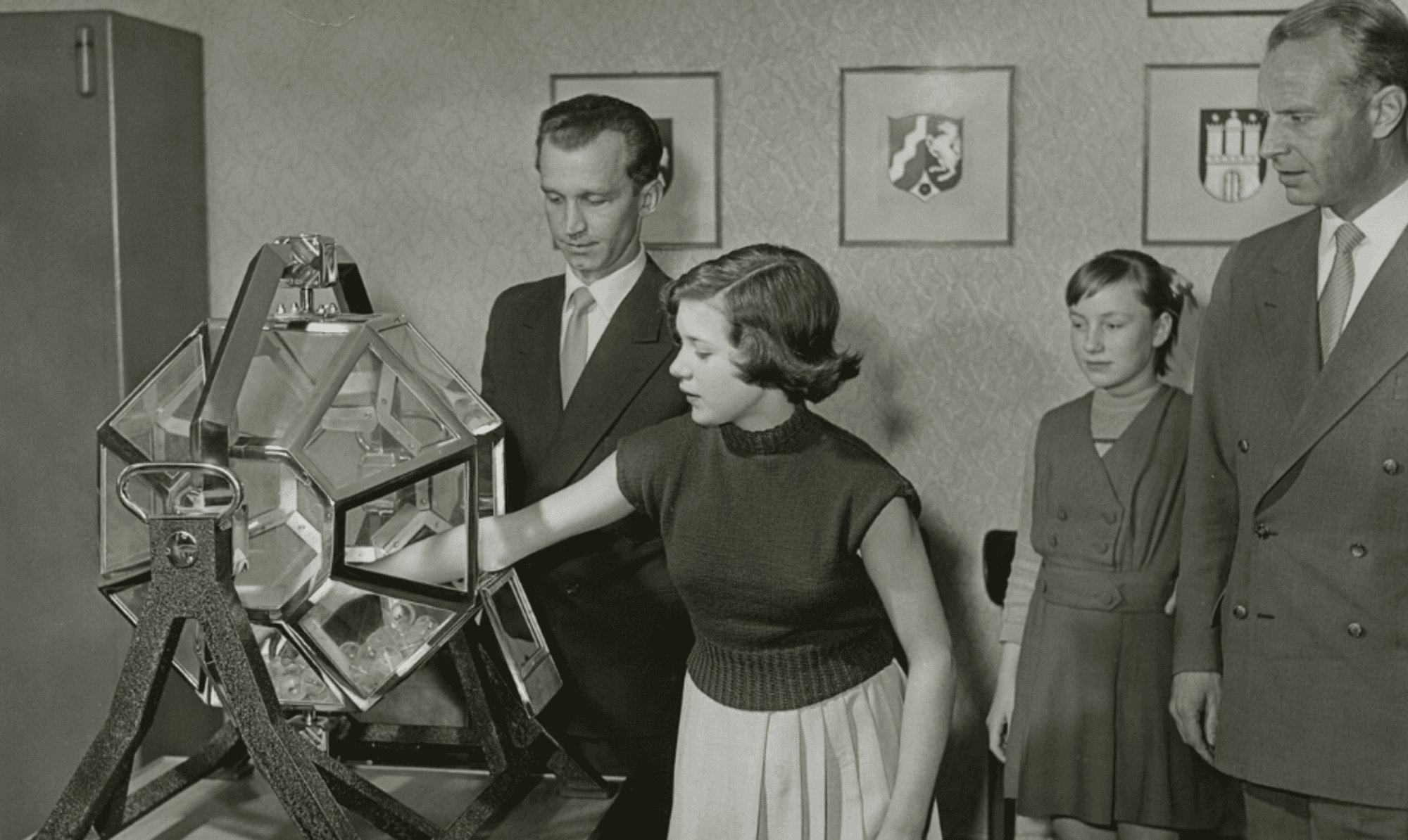 Erste Lottoziehung im Jahr 1955