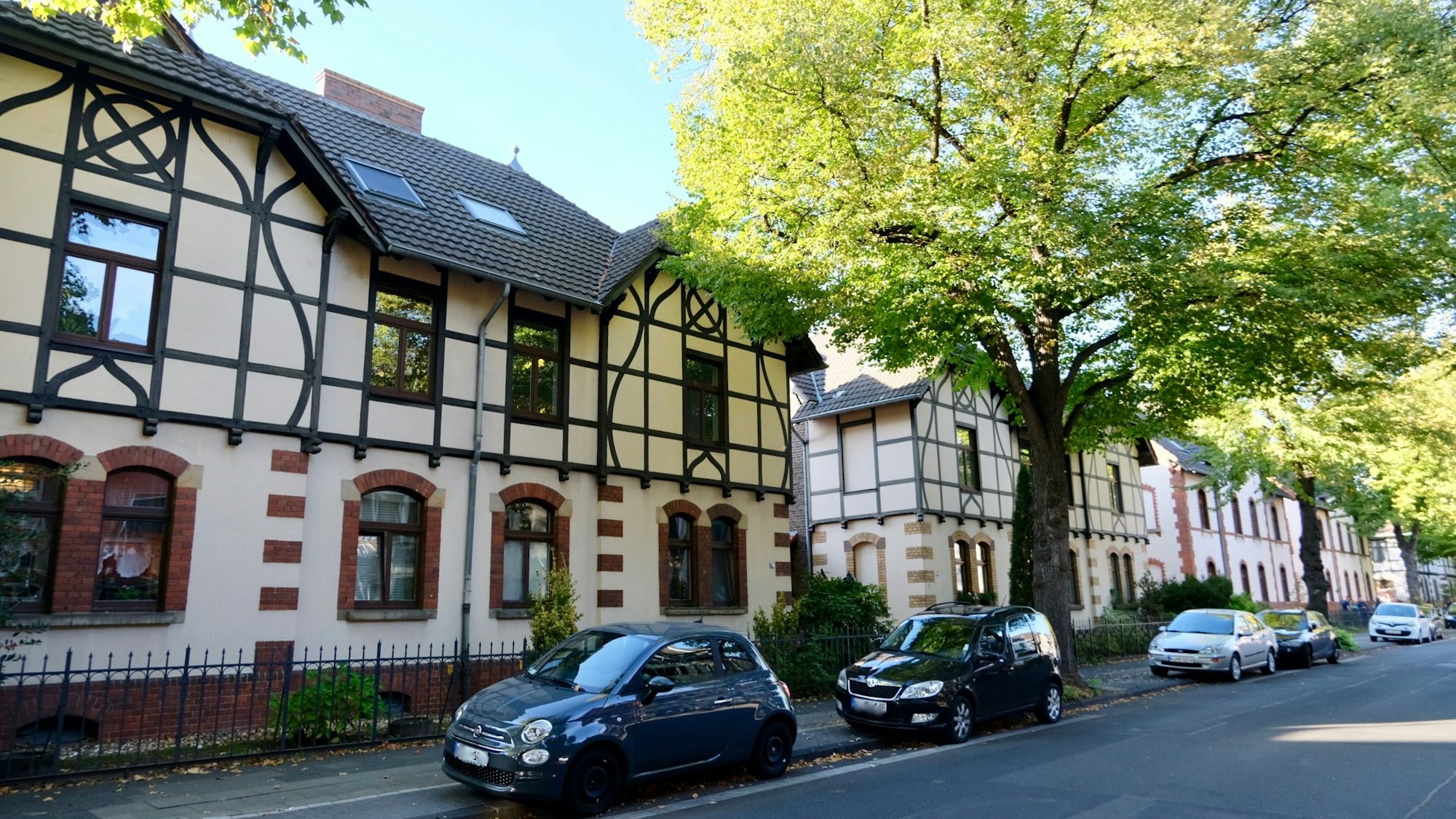 Die Gaswerksiedlung an der Vitalisstraße in Müngersdorf.