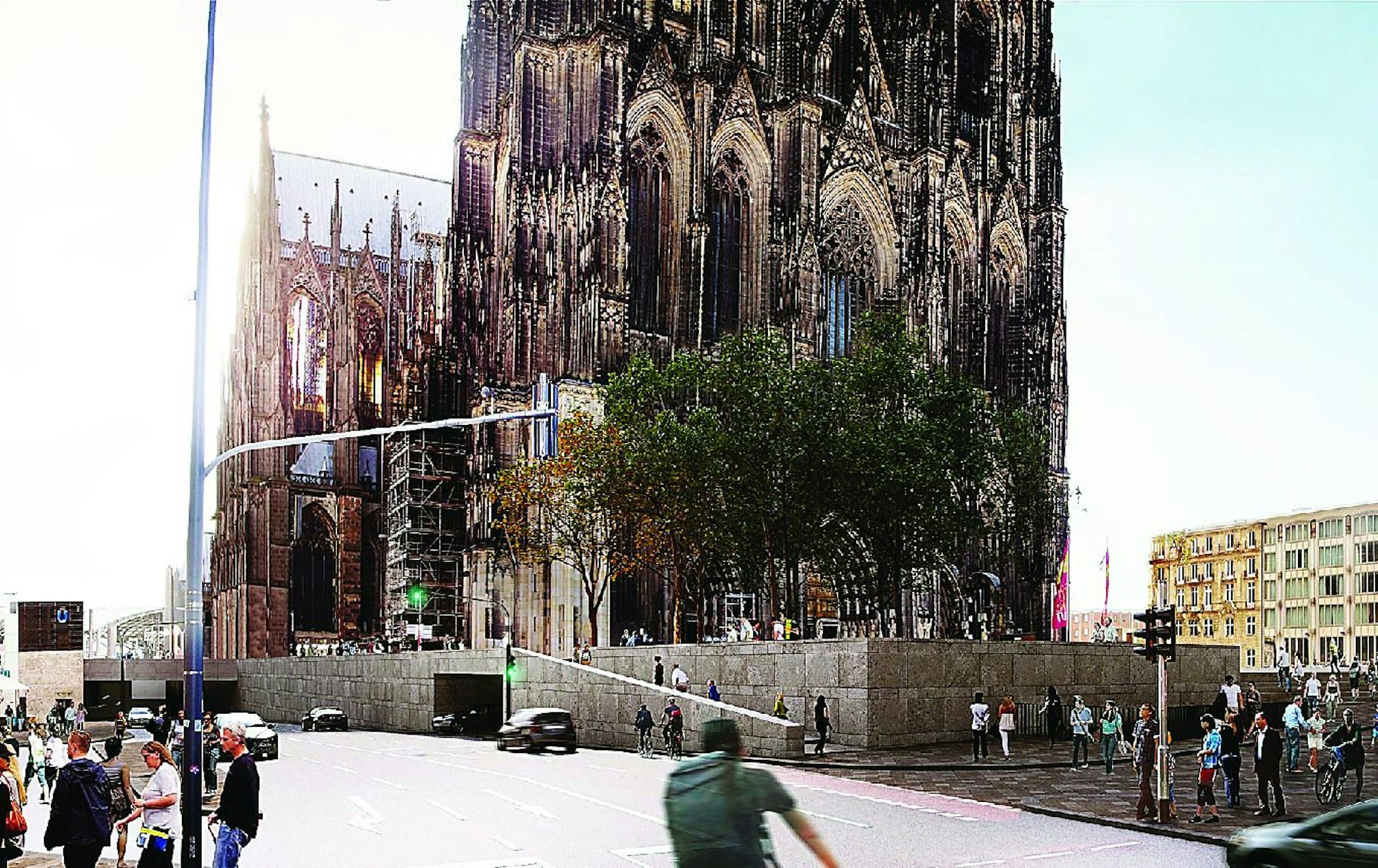 So soll der nördliche Domsockel nach der Neugestaltung aussehen.