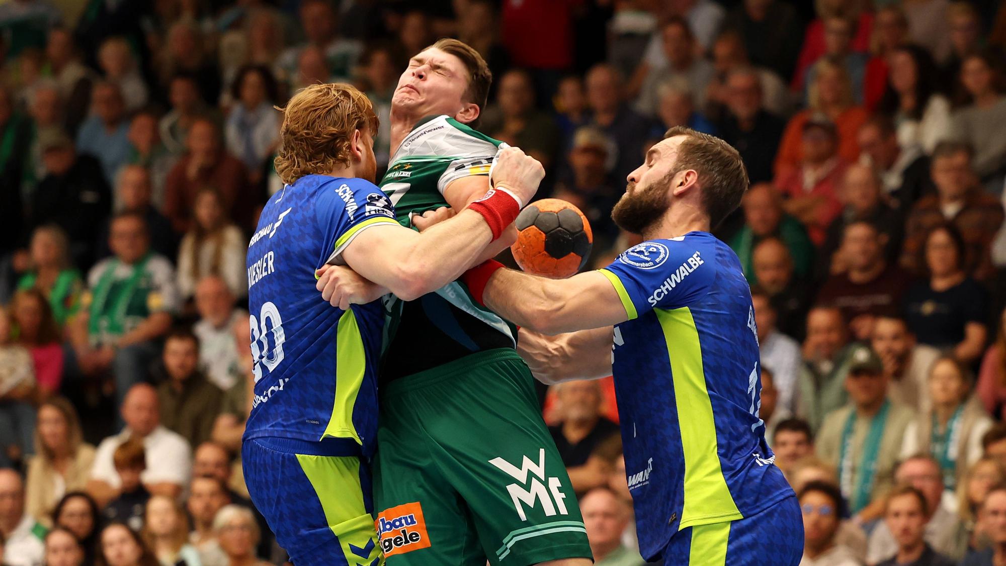 Spielsituation zwischen dem VfL Gummersbach gegen Göppingen.