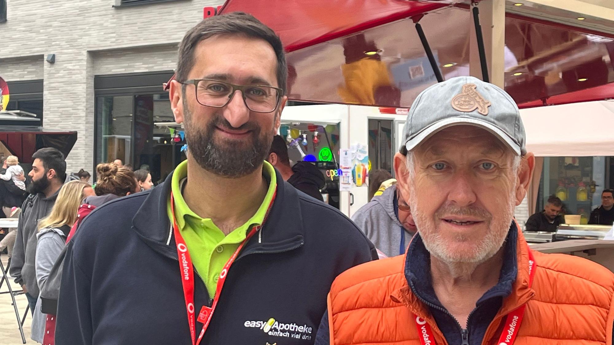 Farid Amin und Dieter Zimmermann vom Verein Porzity engagieren sich für eine Belebung der Innenstadt und soziales Miteinander.