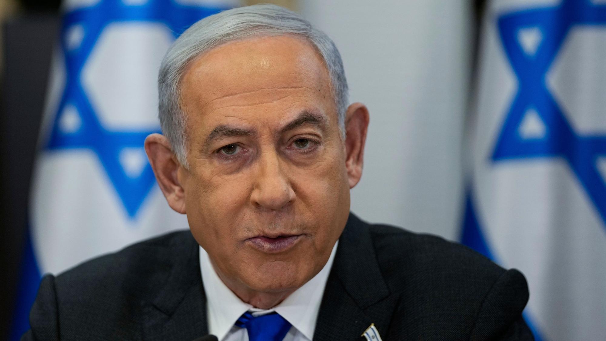 Das Boild zeigt Benjamin Netanjahu, Ministerpräsident von Israel. Foto: Ohad Zwigenberg/AP/dpa