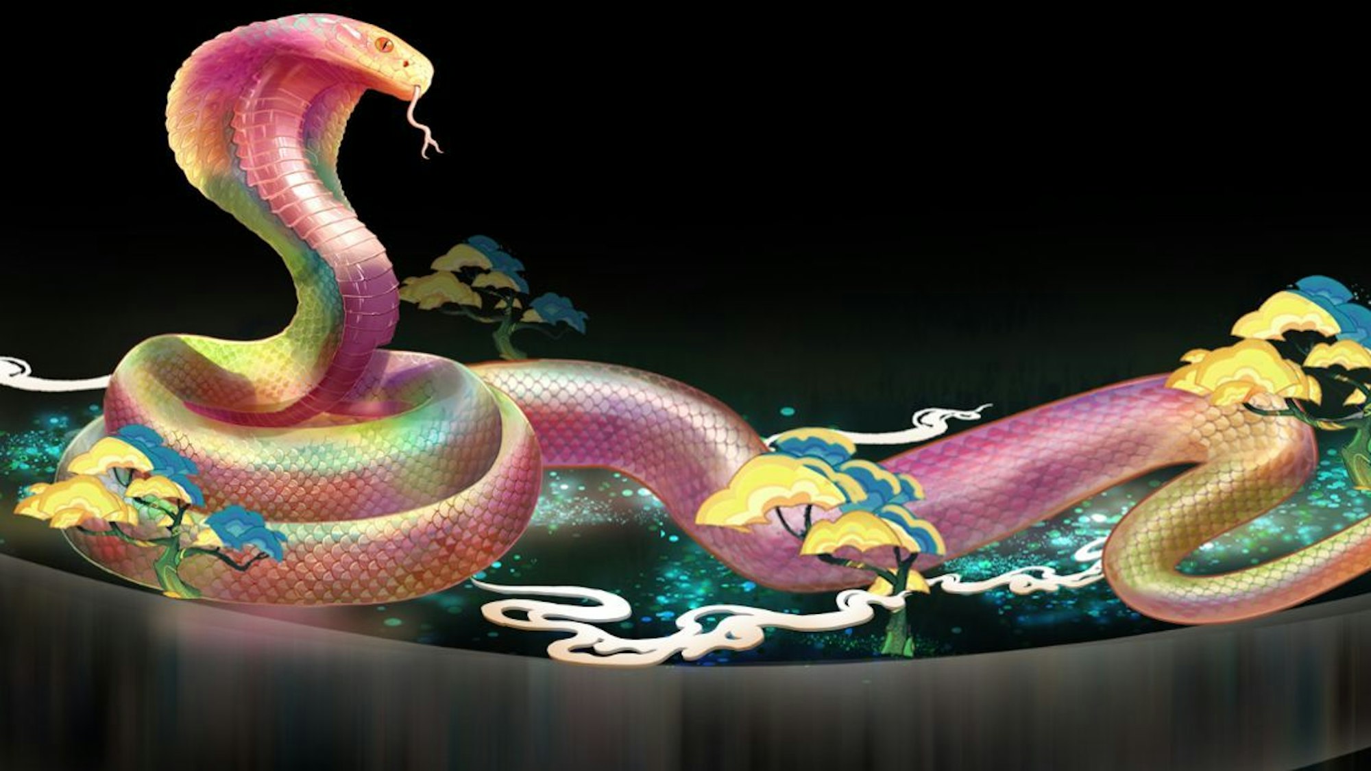 Faszinierende Lichtstimmungen in dunklen Winterabenden: China Lights im Zoo.