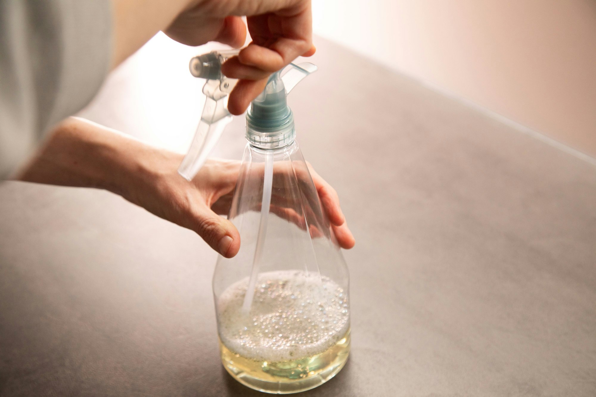 Schritt 4: Gut mischen und das Gemisch in eine Sprühflasche füllen.