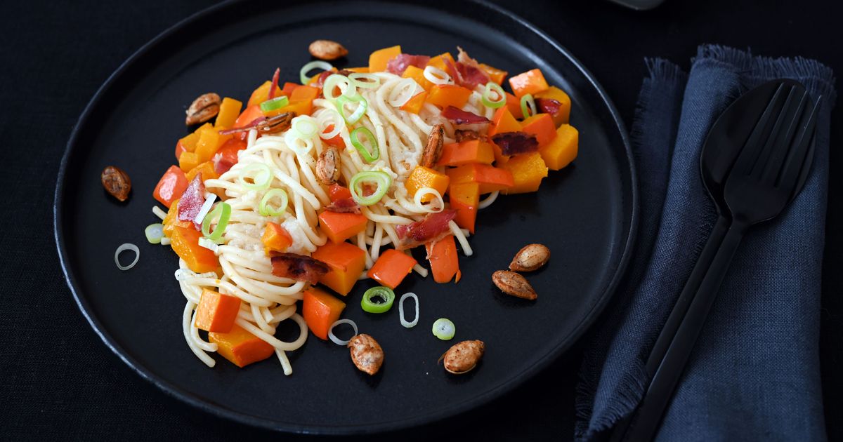 Rezept der Woche: Spaghetti-Kürbis mit einem tollen Crunch