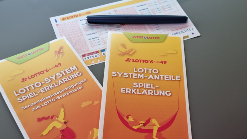Das Bild zeigt eine Spielerklärung für Lotto-Systemanteile
