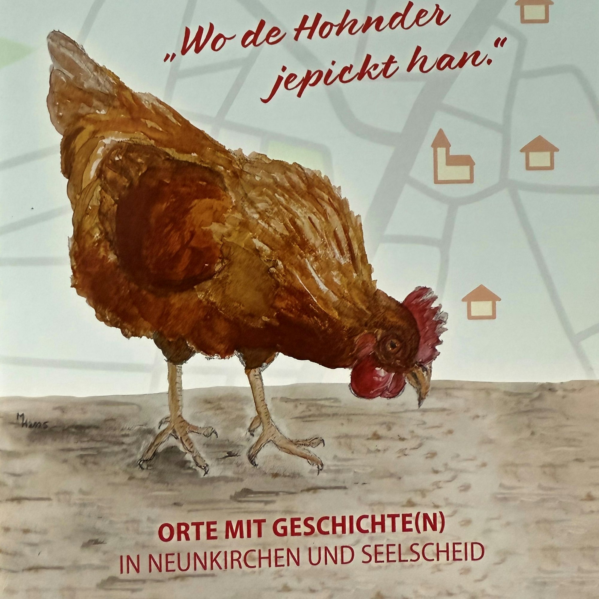 Die Jubiläumsbroschüre Spazierkarte betrachtet 14 interessante Gebäude in der Gemeinde.