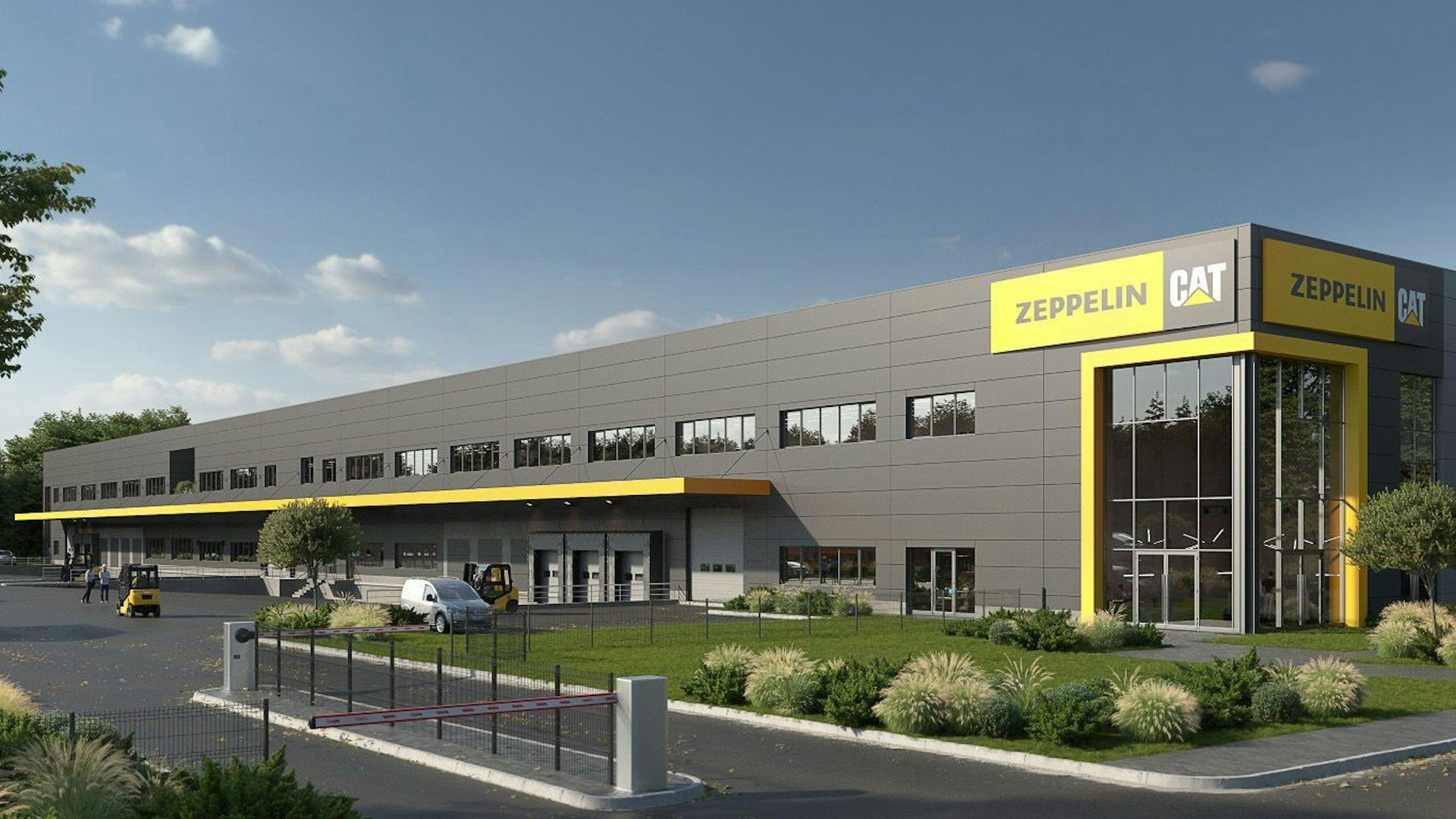 Visualisierung Zeppelin Baumaschinen GmbH baut ein neues Logistik-Verteilzentrum in Porz-Eil