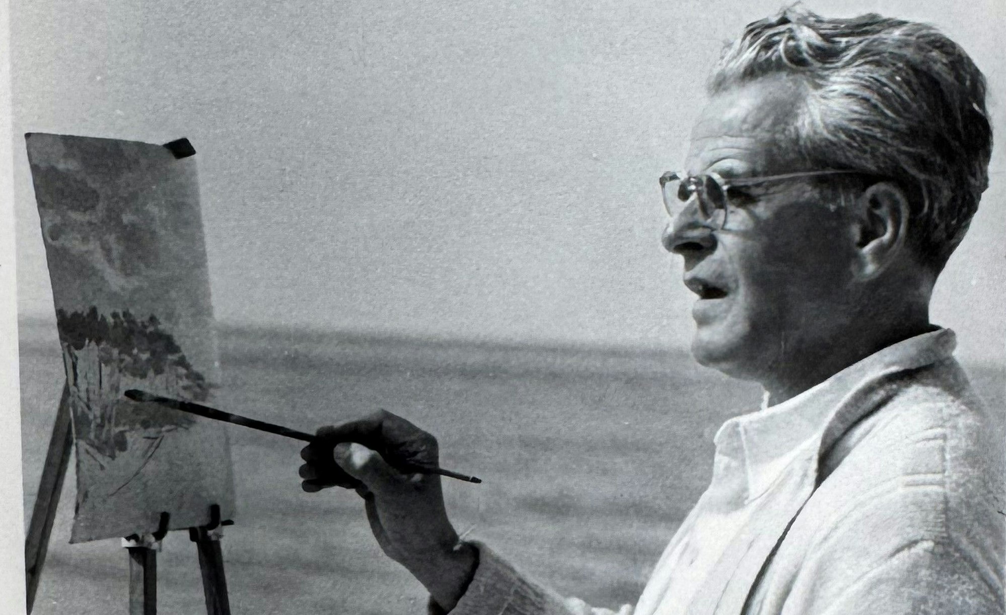 Andreas Nießen. Das Bild am Strand ist 1956 in Prerow entstanden.