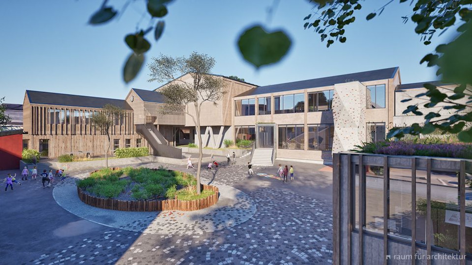 Zunächst nur eine Visualisierung: Aber die schwebende Halle für die Grundschule Villip wird teurer, als manchem in Wachtberg lieb ist.