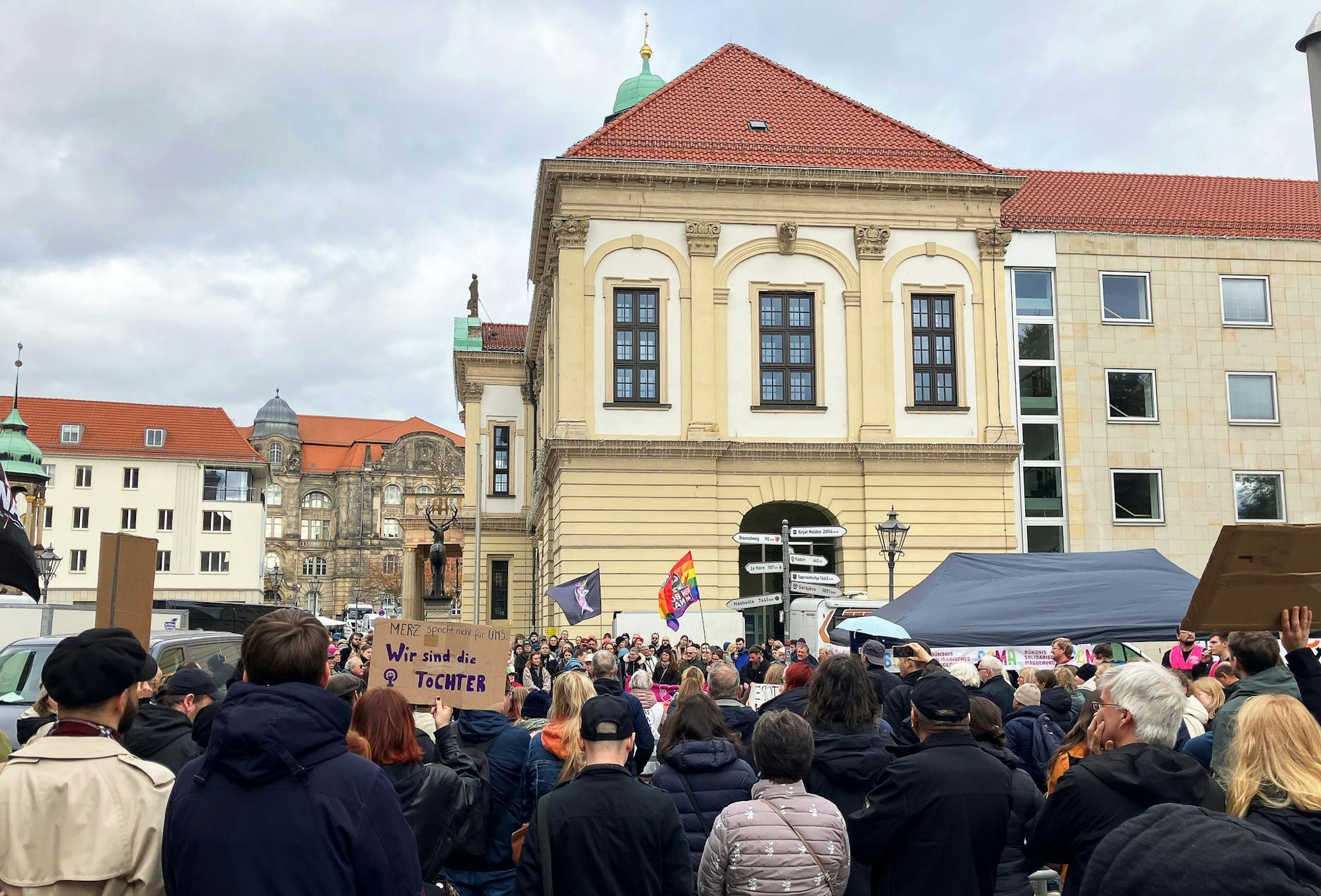 In Magdeburg gingen am Samstag rund 300 Menschen auf die Straße.