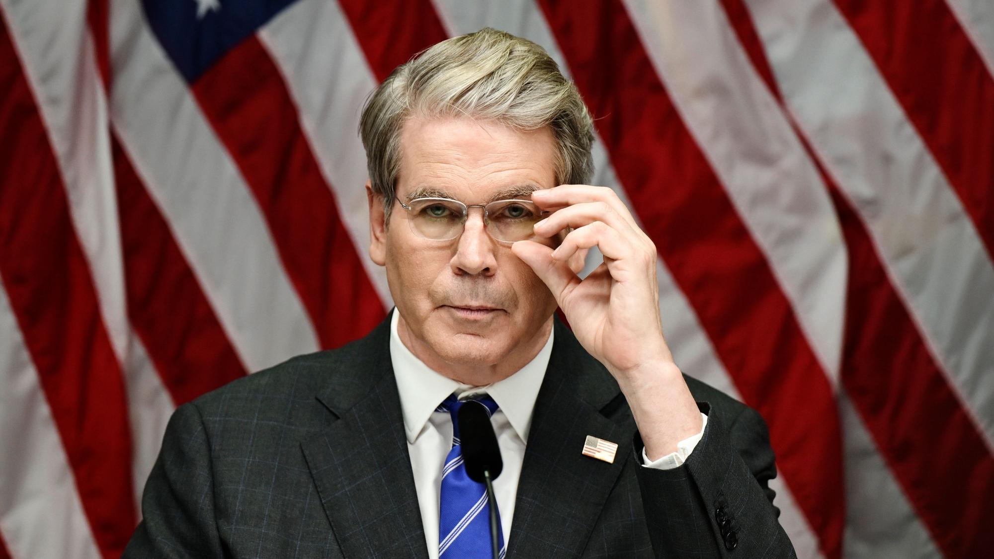 US-Finanzminister Scott Bessent während einer Pressekonferenz. (Archivbild)