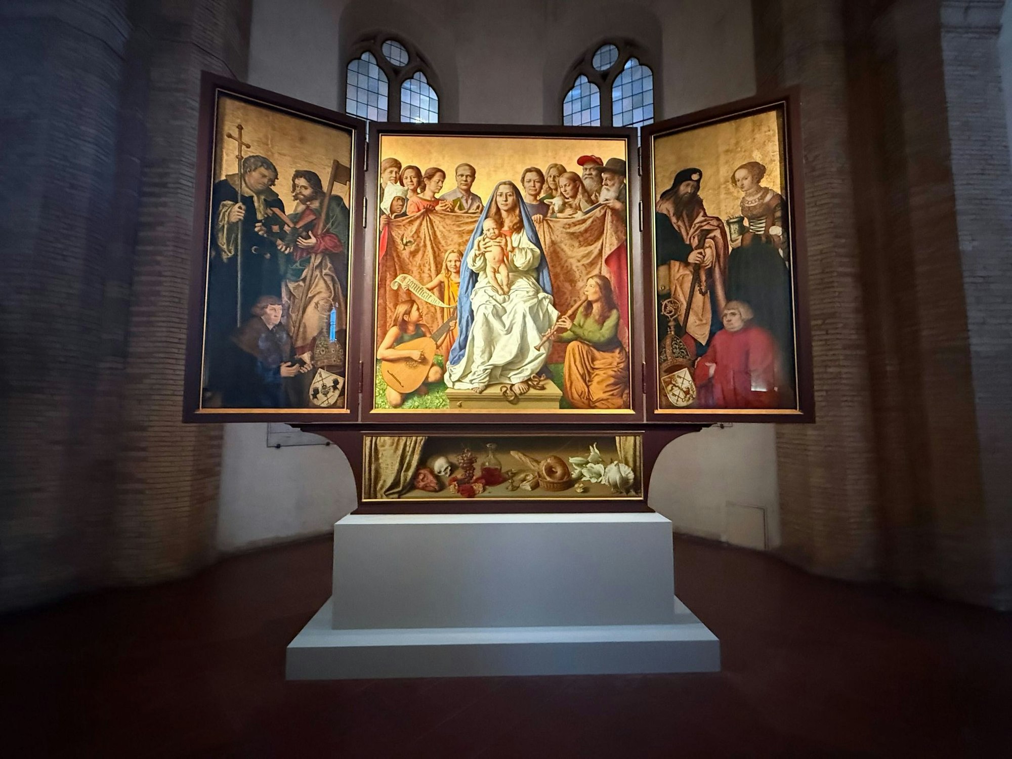 Der Cranach-Triegel-Altar steht nun für zwei Jahre  in der Kirche Santa Maria della Pietà in Rom.