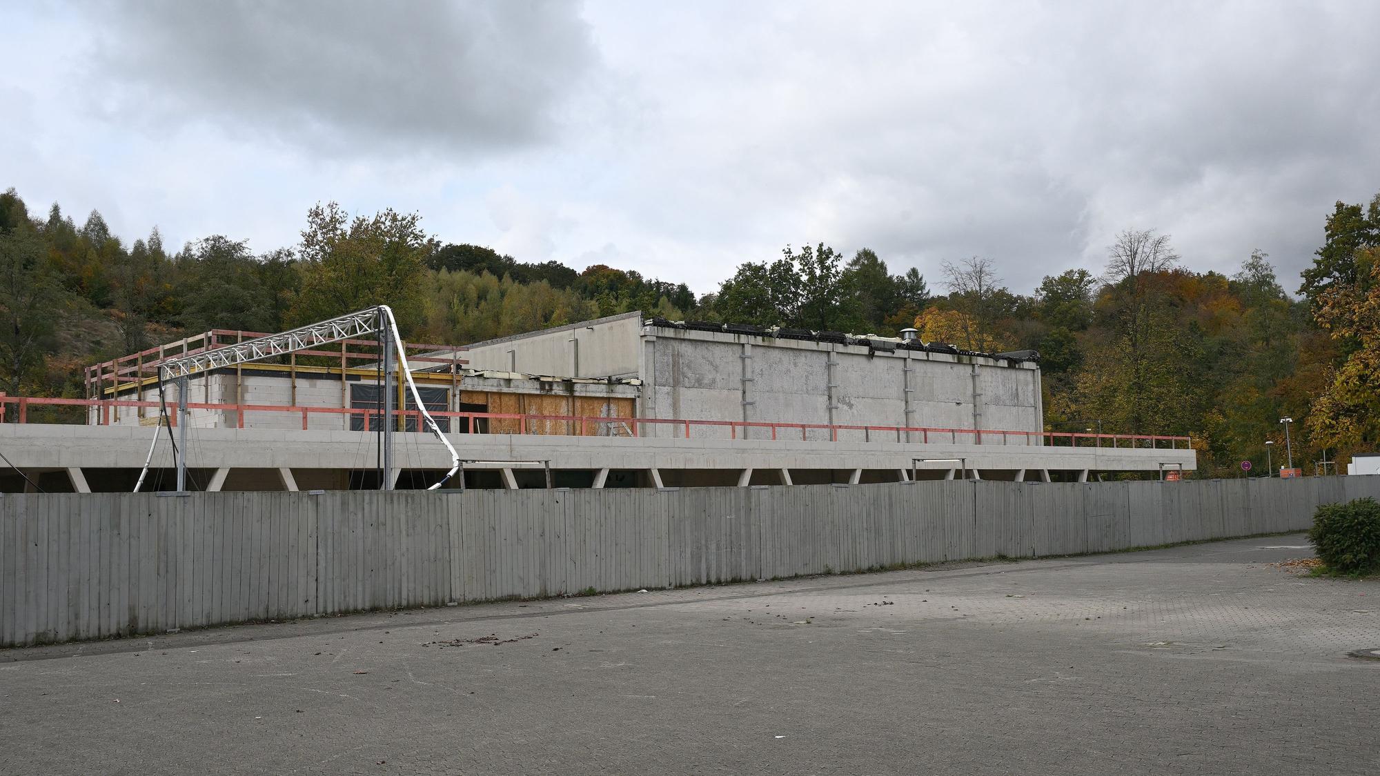Das Foto zeigt die Baustelle am Schulzentrum