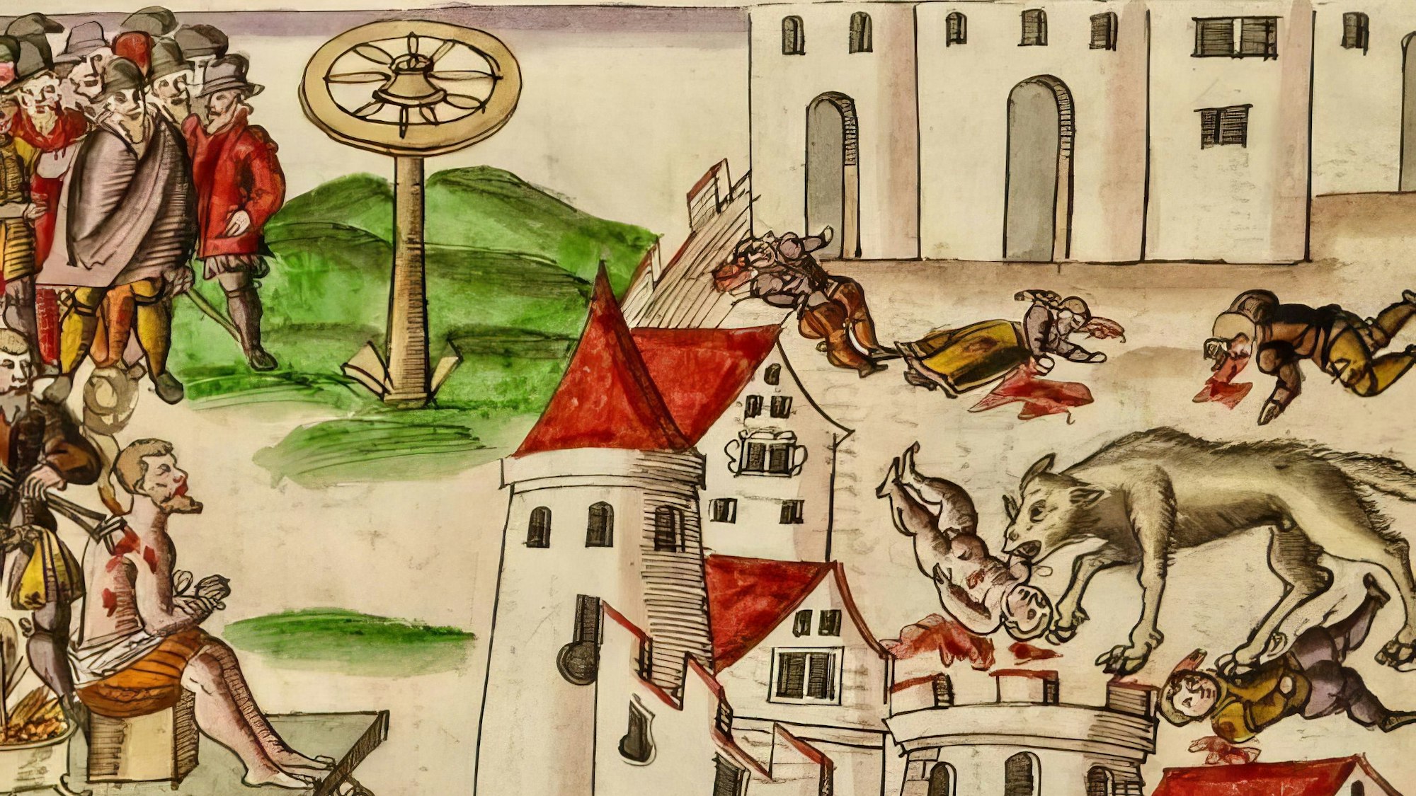 Die oben beschriebene Szenerie.