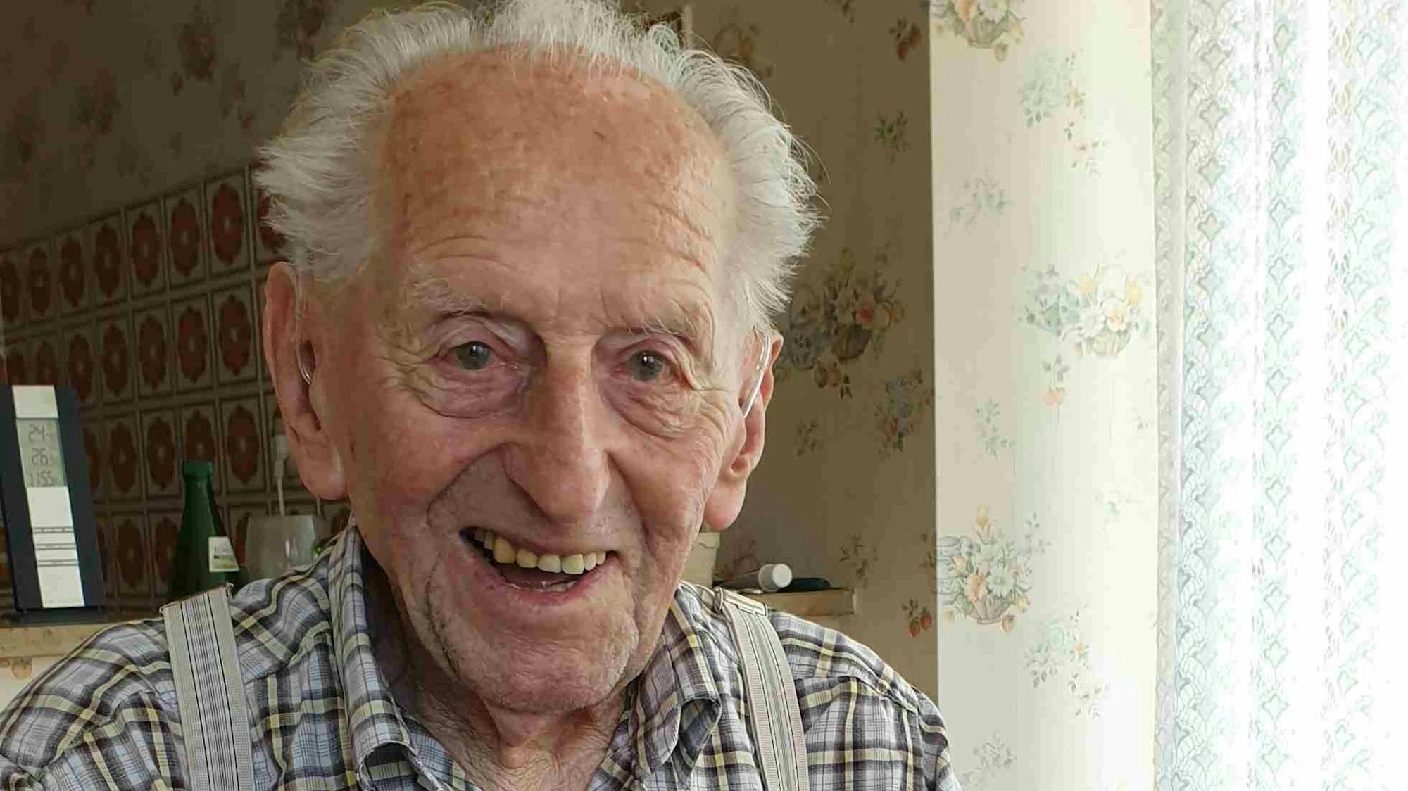 Karl Haidle an seinem 104. Geburtstag am 2. September 2019. Der wohl älteste Mann in Deutschland ist im Alter von 110 Jahren in Baden-Württemberg gestorben.