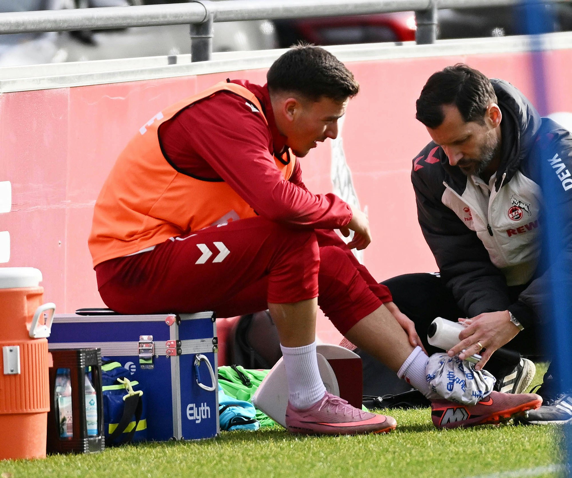 FC-Shootingstar Said El Mala musste das Training am Mittwoch mit Schmerzen am linken Sprunggelenk abbrechen.