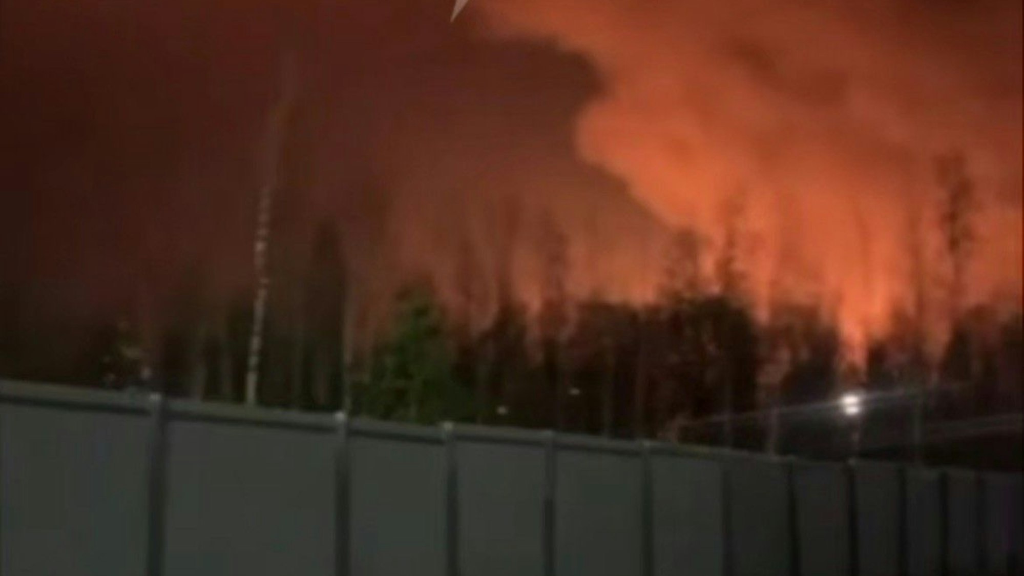 Screenshot vom russischen Telegram-Kanal Astra: Explosionen am Umspannwerk in Wladimir