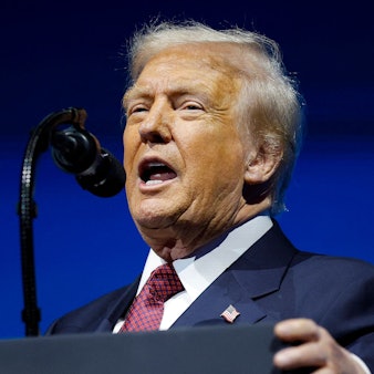 US-Präsident Donald Trump spricht vor dem America Business Forum Miami im Kaseya Center. (Archivbild)