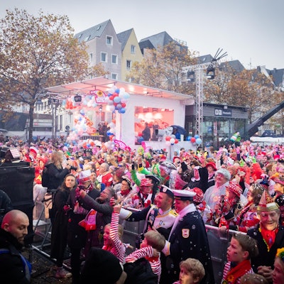 Der Sessionsstart auf dem Heumarkt 2024.