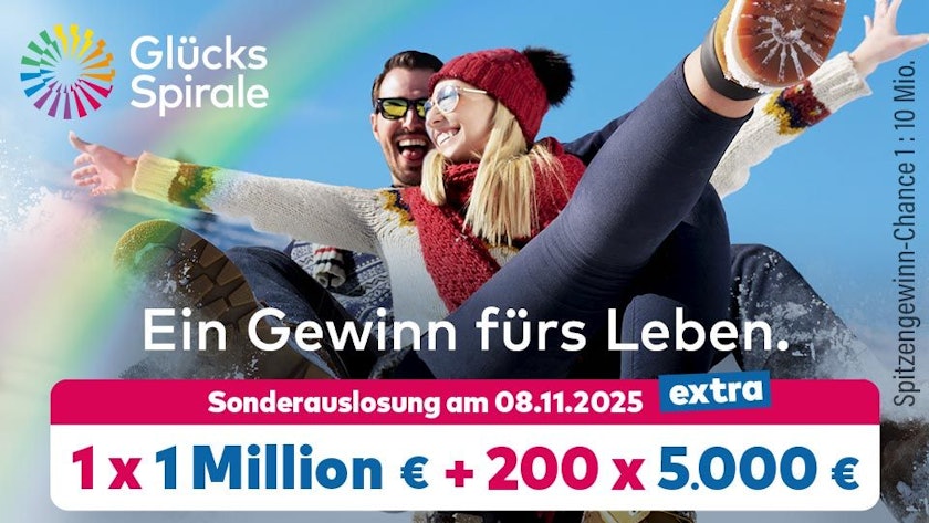 GlücksSpirale Sonderauslosung am 8. November 2025