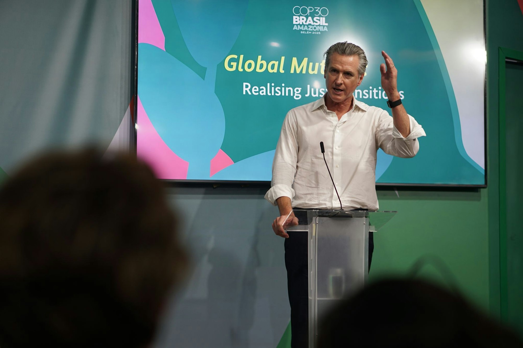 Der demokratische Politiker Gavin Newsom will Hoffnung auf der Weltklimakonferenz verbreiten.