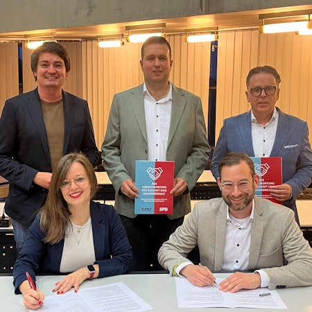 SPD und CDU haben für die kommenden Jahre eine Zielvereinbarung für die Zusammenarbeit im Stadtrat unterschrieben.