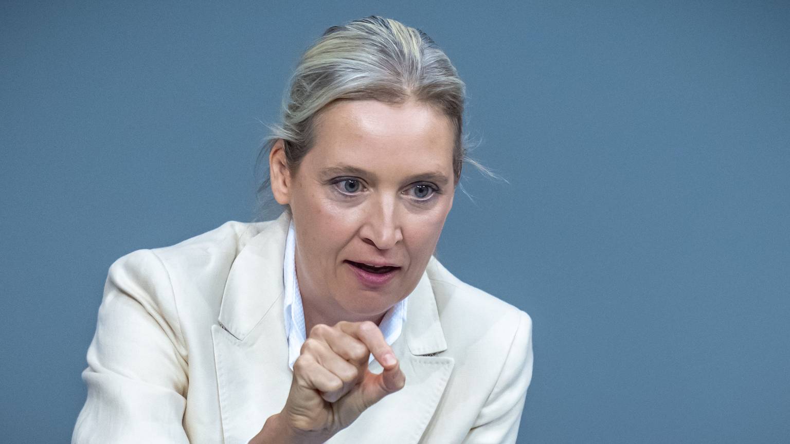 Alice Weidel, Bundesvorsitzende und Fraktionsvorsitzende der AfD, spricht im Bundestag.