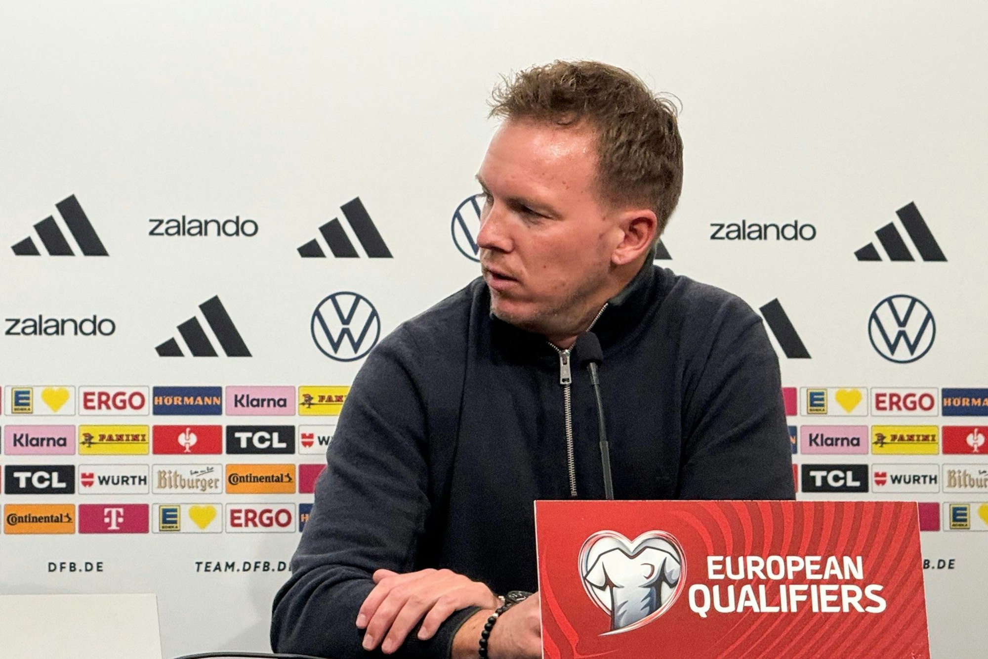 Nagelsmann bei der Pressekonferenz in Luxemburg.