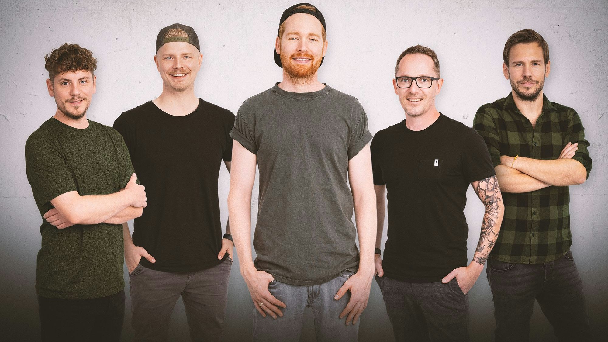 Miljö spielt bei Ärm en Ärm: (von links) Simon Rösler, Daniel Pottgüter, Nils Schreiber, Sven Löllgen, Max Eumann.