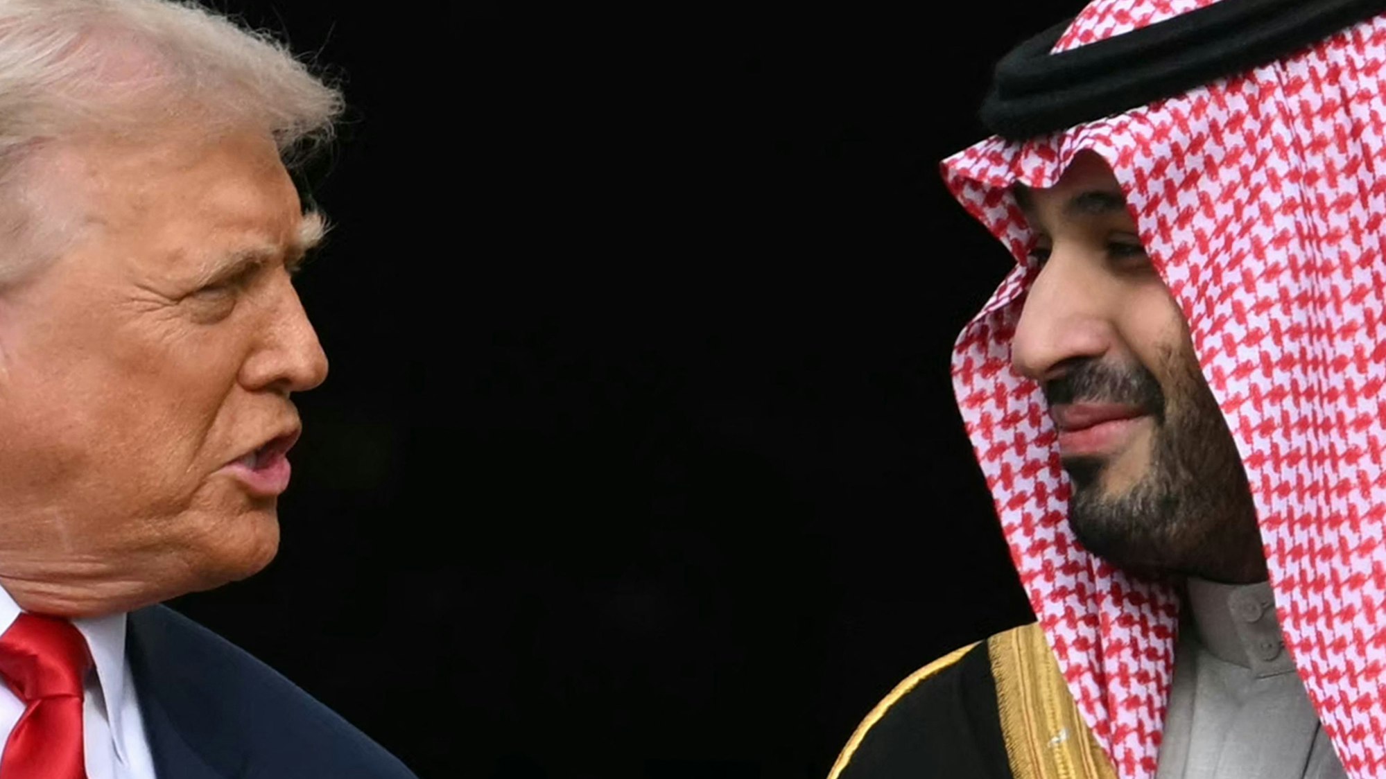 US-Präsident Donald Trump begrüßt den saudischen Kronprinzen Mohammed bin Salman am Dienstag (18. November) vor dem Weißen Haus.