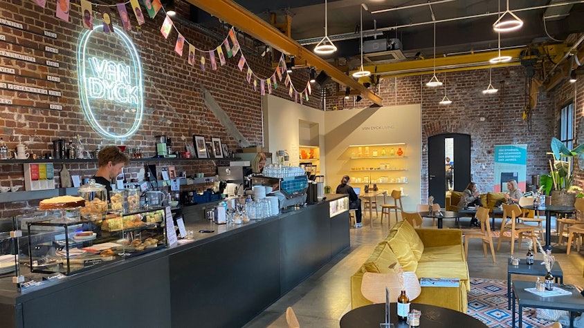 Das Van Dyck-Bistro versprüht Industrie-Charme.