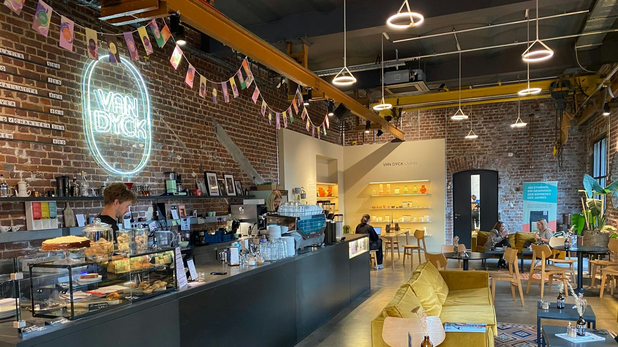 Das Van Dyck-Bistro versprüht Industrie-Charme.