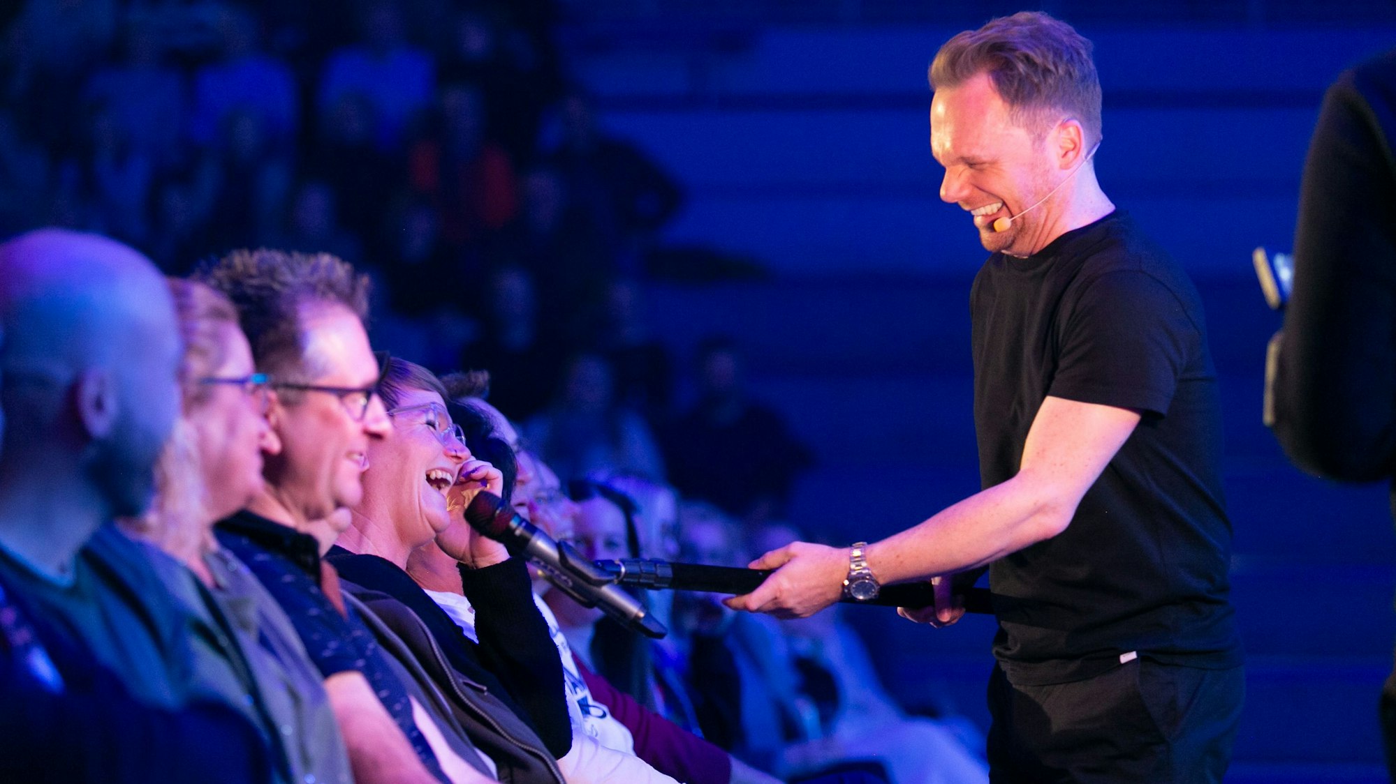 Das Foto zeigt Ralf Schmitz in der Schwalbe-Arena