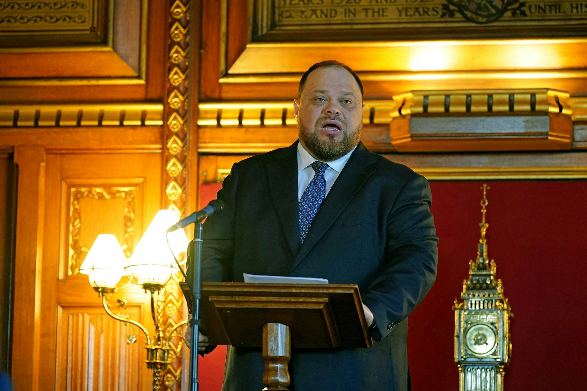 Bei einem Auftritt in Schweden hat der ukrainische Parlamentspräsident Ruslan Stefantschuk die bereits bekannten «roten Linien» der Ukraine wiederholt. (Archivbild)