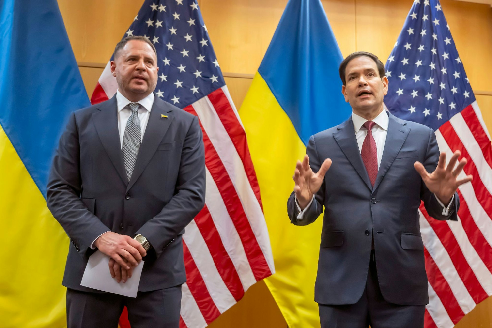 Nach dem Treffen in Genf bewerteten der ukrainische Verhandlungsführer Andrij Jermak und US-Außenminister Marco Rubio die Gespräche als produktiv.