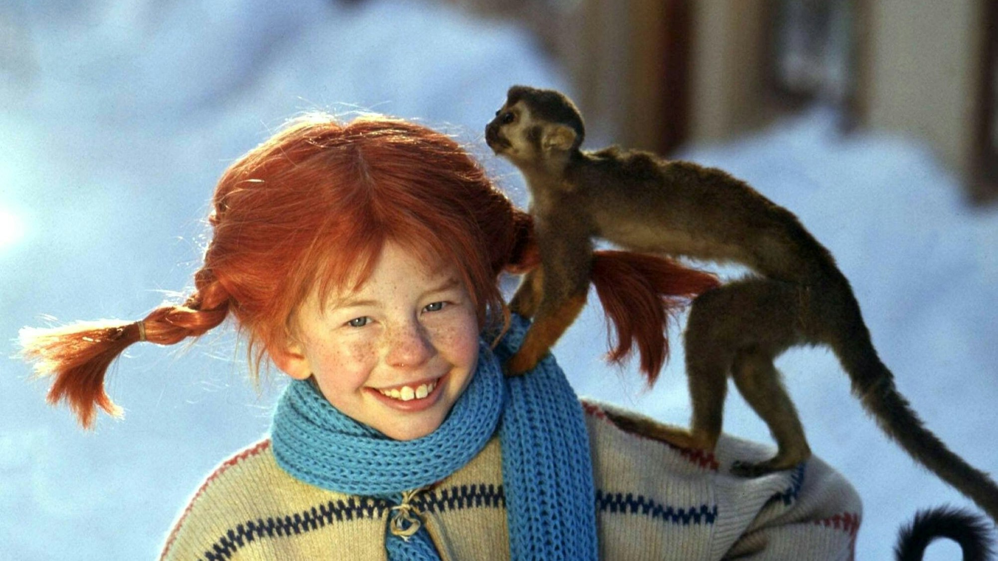 Schauspielerin Inger Nilsson in einem Film von 1968 als „Pippi Langstrumpf“