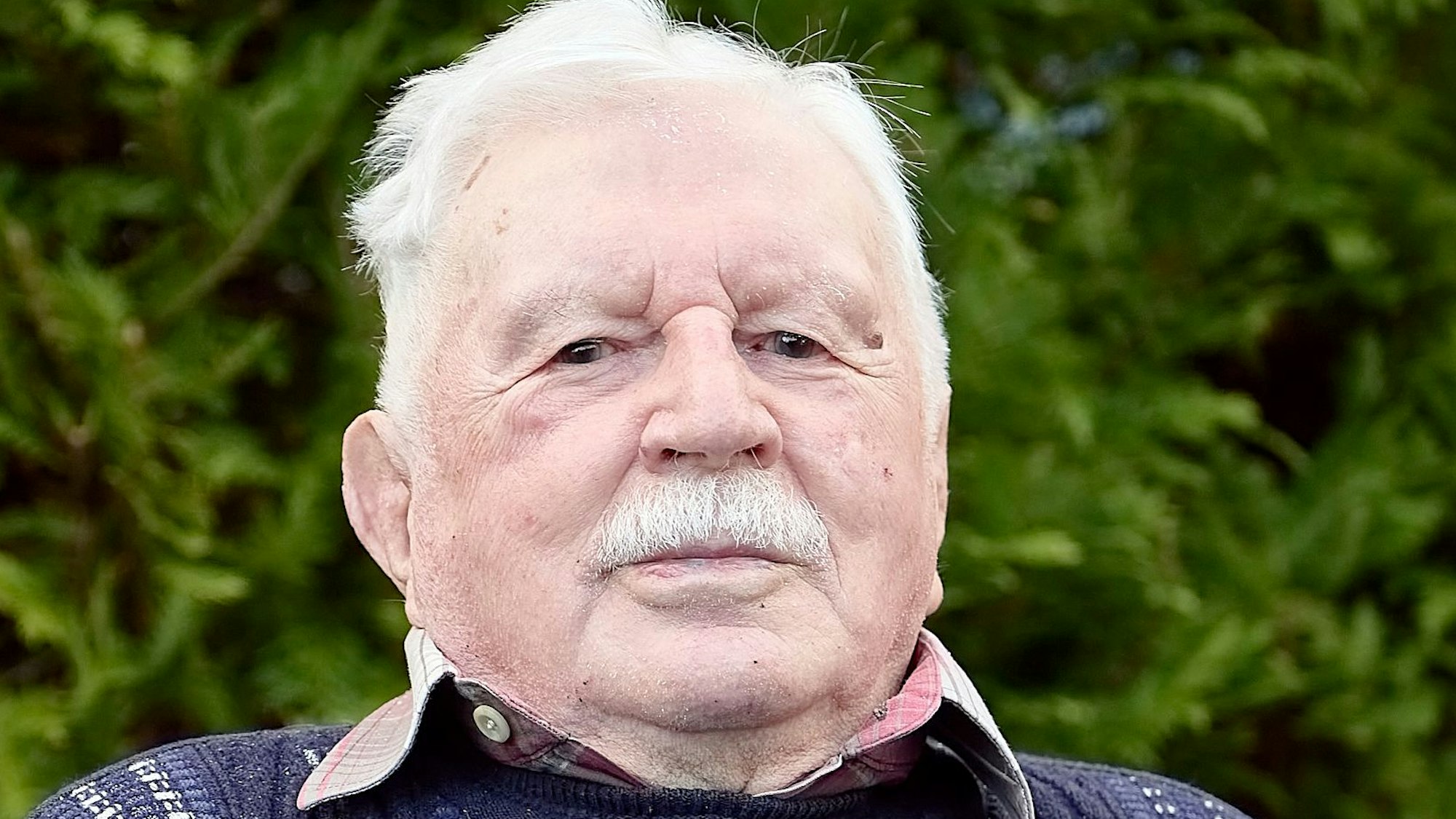 Ein Proträt von Alois Scory vor grünem Hintergrund.