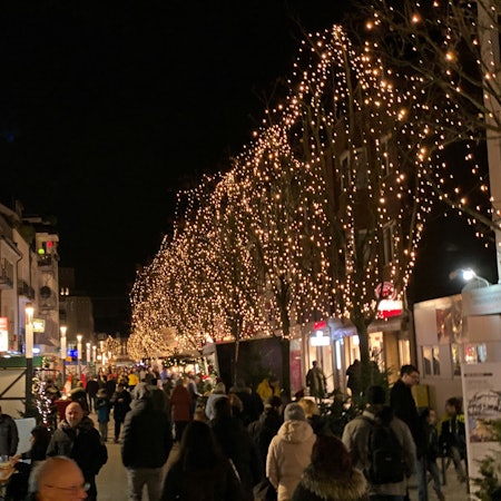 In der Troisdorfer Innenstadt findet am Wochenende der Winterwald statt.