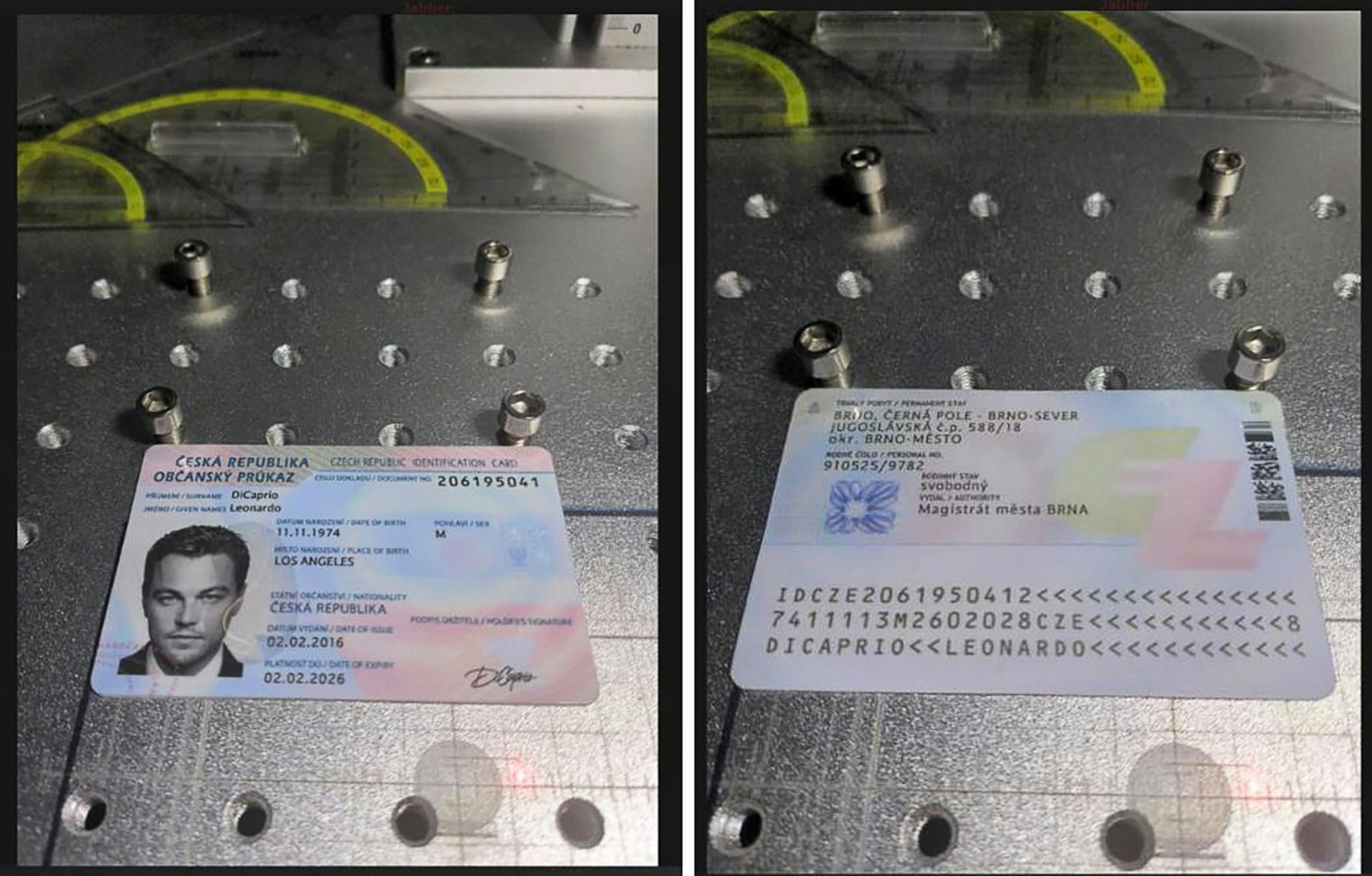 Dieses von der Generalstaatsanwaltschaft Frankfurt am Main zur Verfügung gestellte Foto zeigt einen gefälschten Ausweis, der im Darknet angeboten wurde.