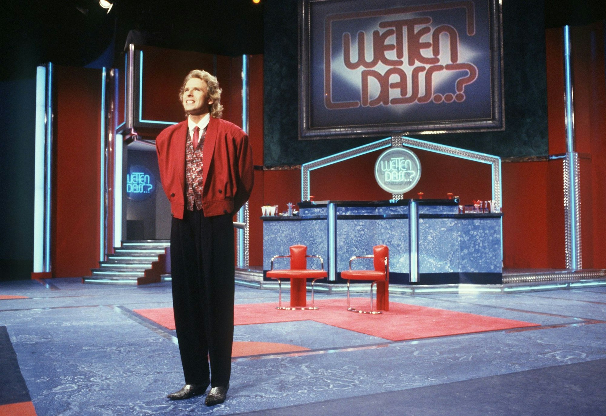 Thomas Gottschalk damals bei seiner «Wetten, dass..?»-Premiere. (Archivbild)