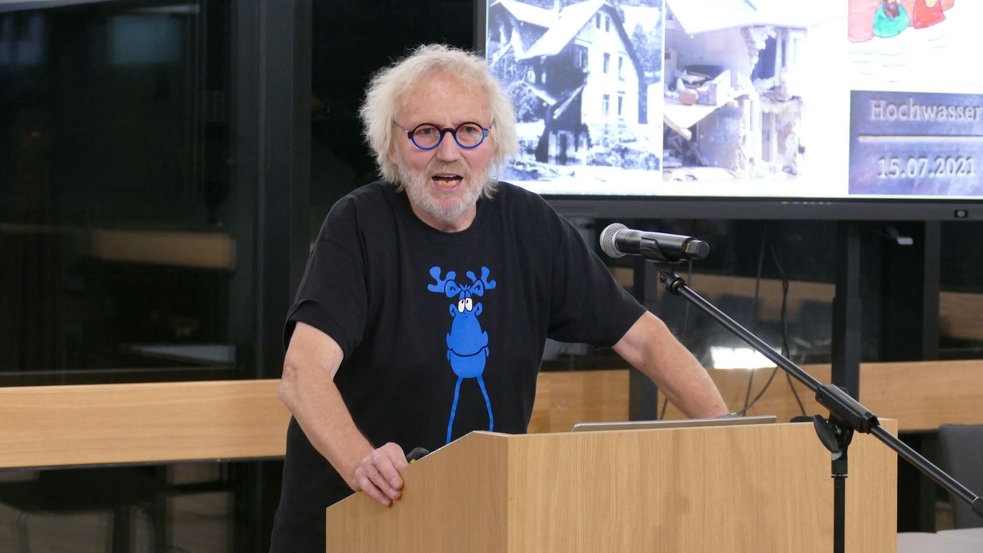 Hochwasser-Experte Reinhard Vogt sprach über Gefahren von Starkregen und entsprechenden Schutzmaßnahmen.