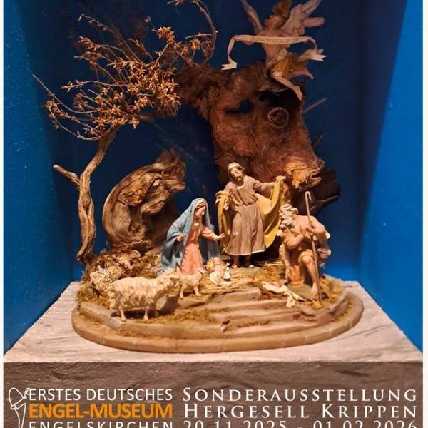 Eine Weihnachtskrippe.