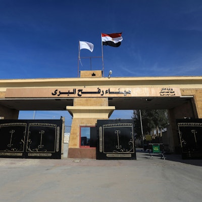 Gesamtansicht des Grenzübergangs Rafah zwischen Ägypten und den Palästinensergebieten.