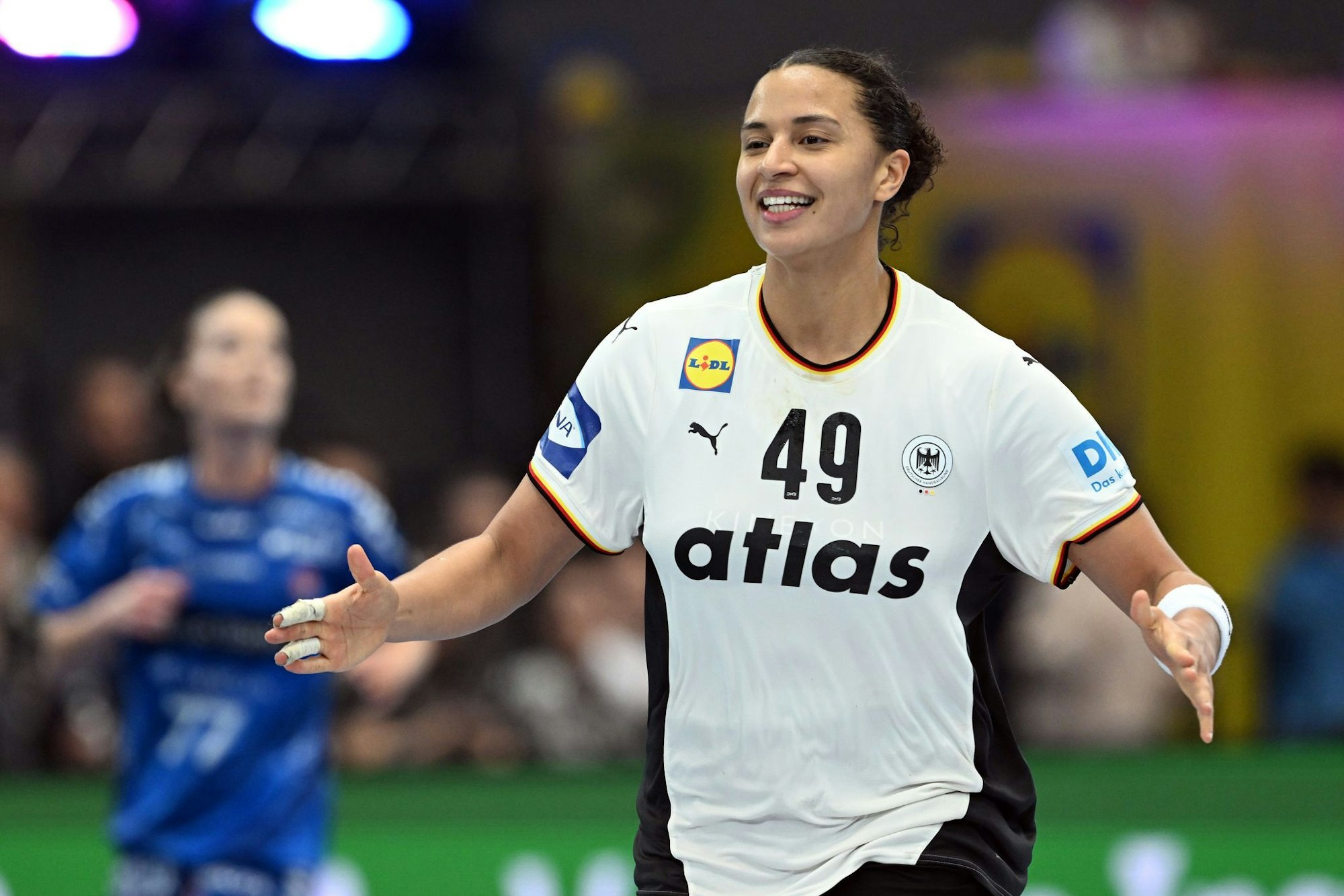 Bekannt für ihr Dauergrinsen: WM-Neuling Aimée von Pereira.