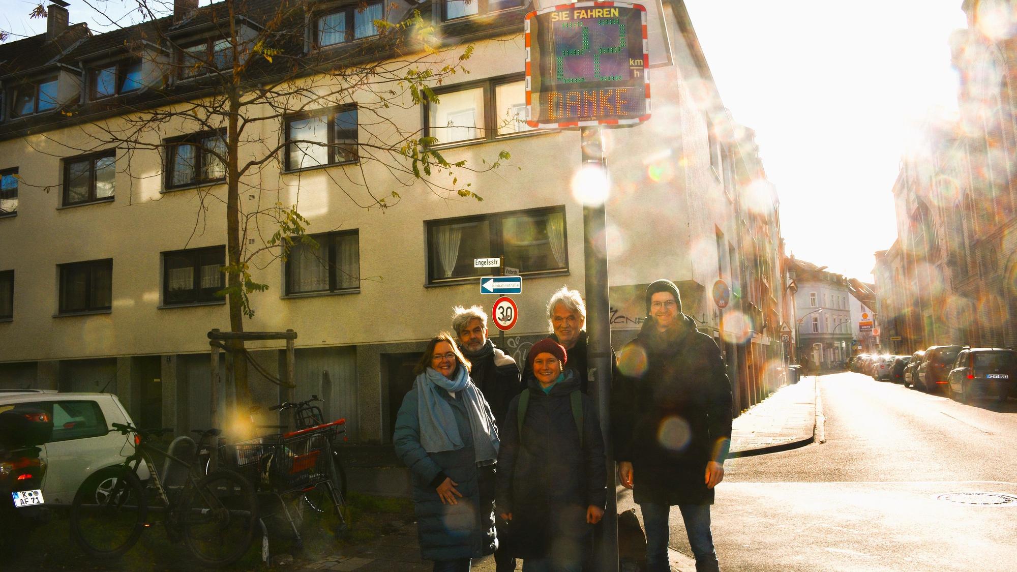 Heike Thiemer, Jan Schlagenhauf, Désirée Frese, Joachim Römer und Jan-Philipp Schmitt von der Verkehrswende Kalk (v.l.).