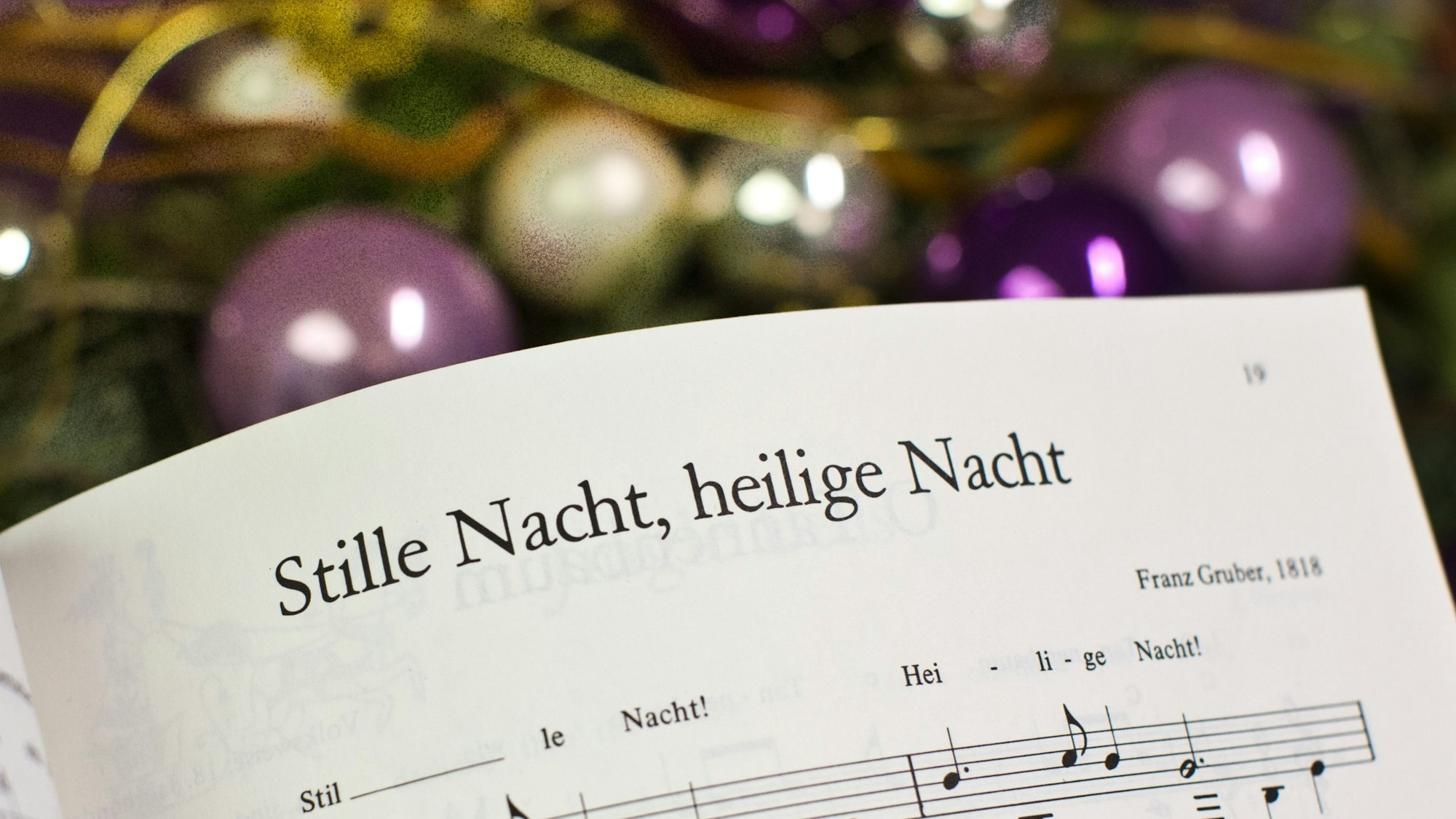 Noten zum Weihnachtslied «Stille Nacht, heilige Nacht»