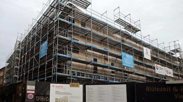 Die Baustelle der Miqua in Köln