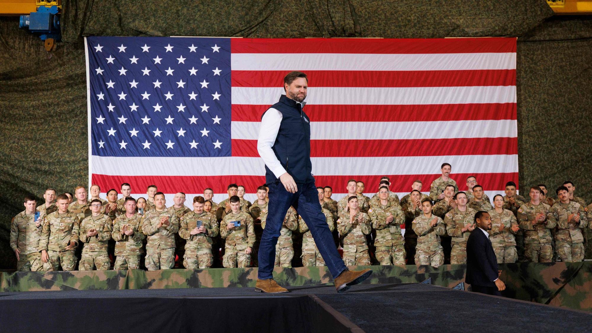 US-Vizepräsident J. D. Vance bei einem Truppenbesuch in Fort Campbell, Kentucky. (Archivbild)