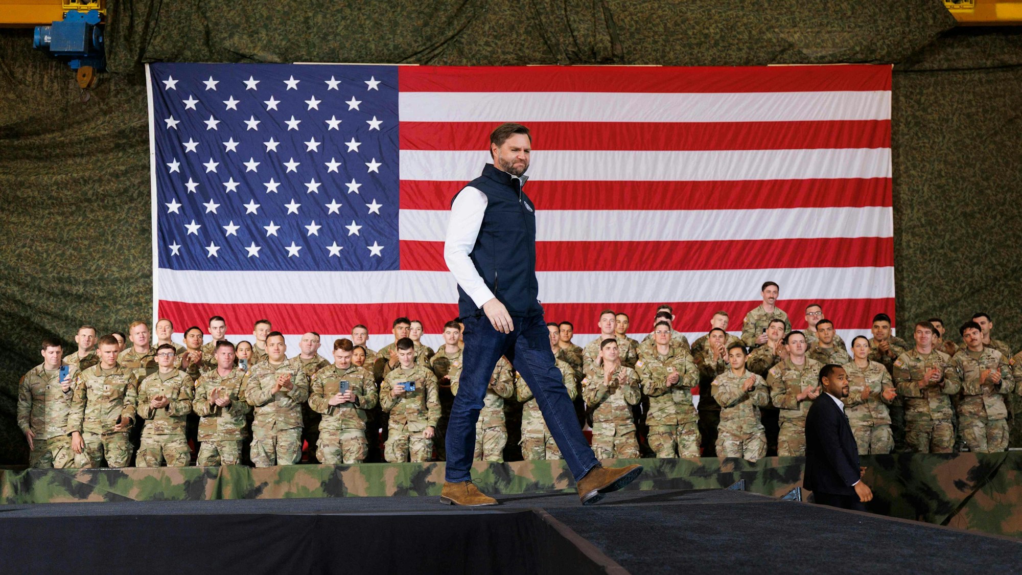 US-Vizepräsident J. D. Vance bei einem Truppenbesuch in Fort Campbell, Kentucky. (Archivbild)